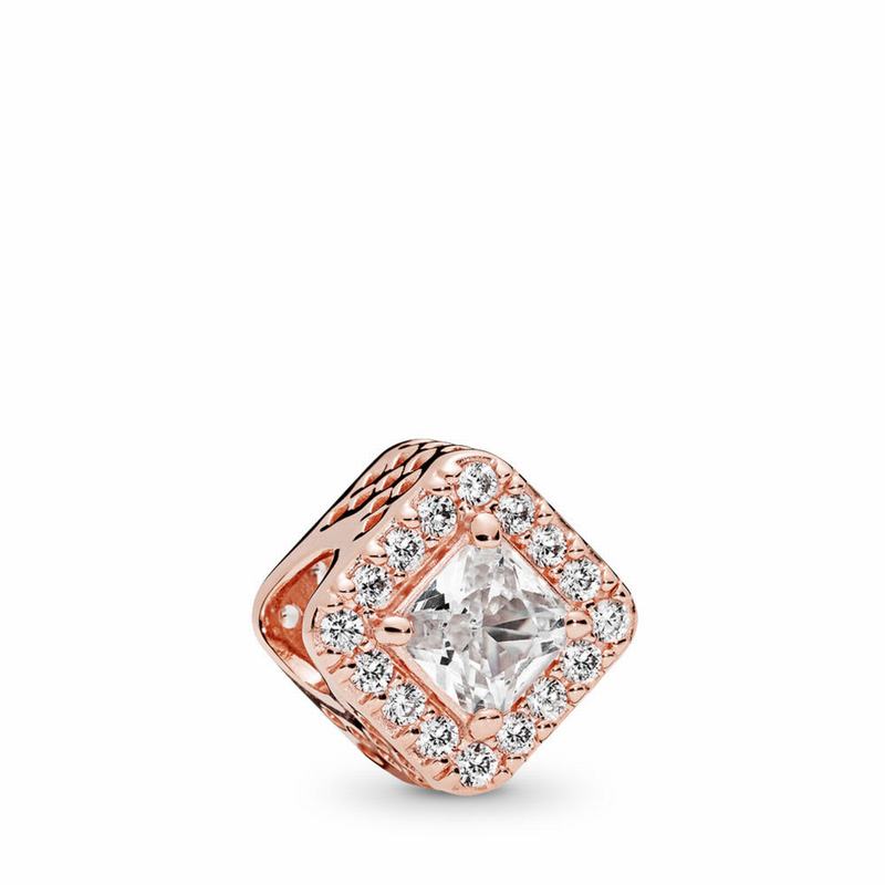 Pandora Rose™ Geometric Radiance Charm - Pandora Rose/Cubic Zirconia - Canada | CP9068PF